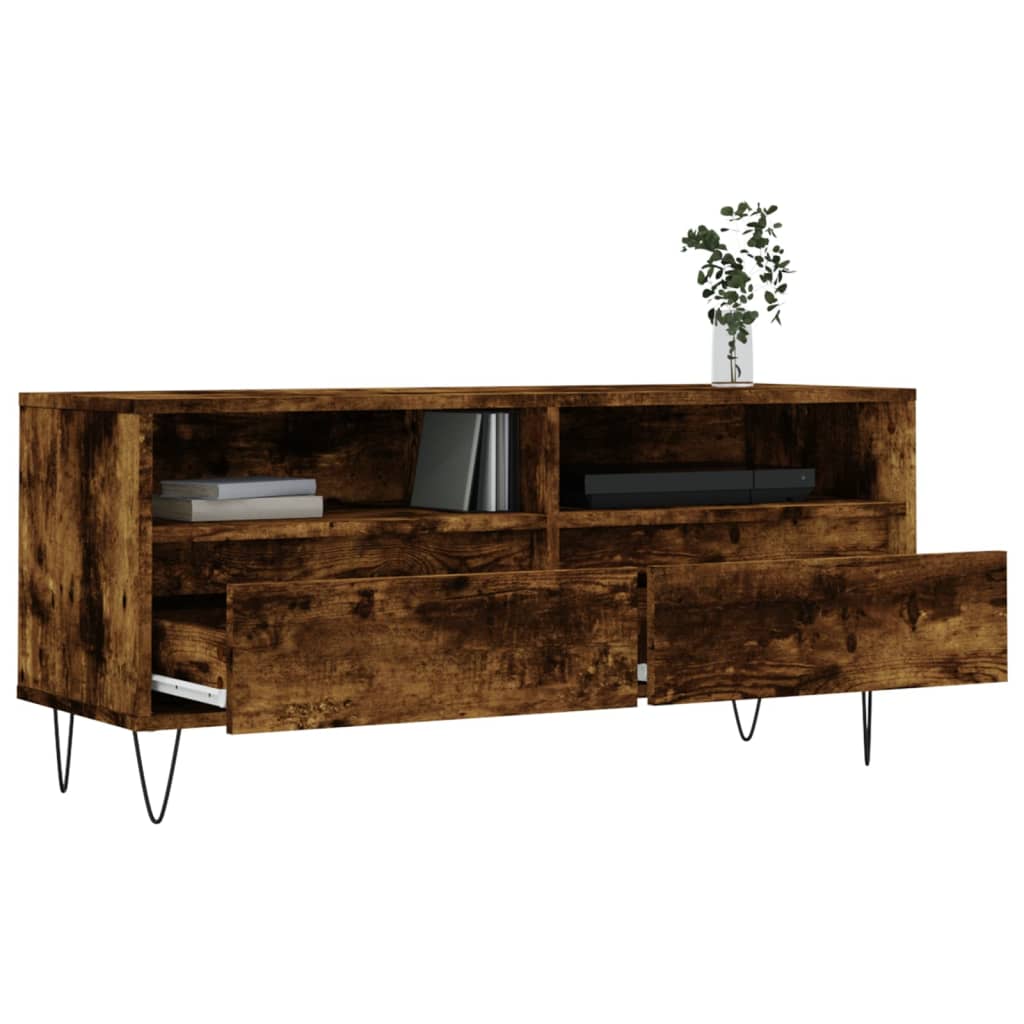 TV Cabinet Smoked Oak 100 x 34.5 x 44.5 cm Particleboard