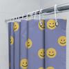 Yellow Smiley Face Shower Curtain Fabric Bathroom Decoration Waterproof Washable Home Decor Customizable Size Available Sale! (C