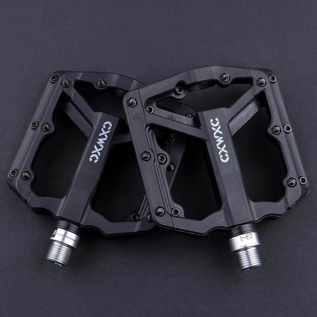 CXWXC Bicycle Pedal Flat Pedal Triple Shield Bearing Inch with Pin for Road Left and Right Set 9/16 Anti-Slip Bike/Cross Bike/MTB Etc. (CX-925)
