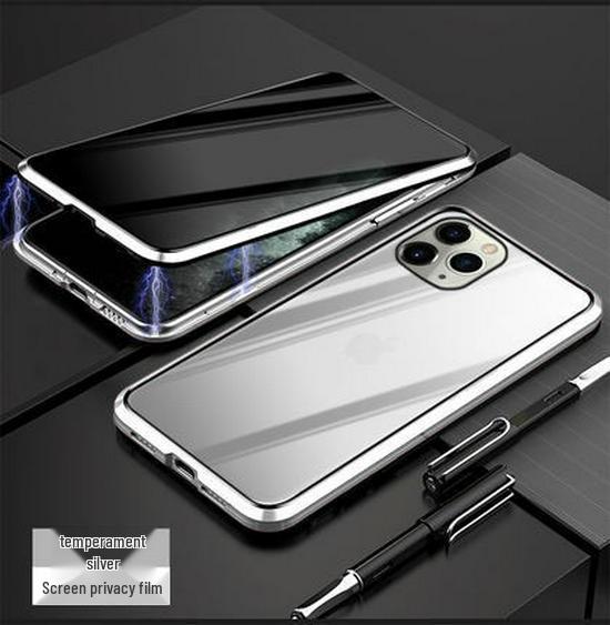 Custodia in Vetro Magnetica Anti-Spionaggio per iPhone 16 Pro Max