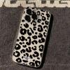 Black Leopard Print Case for iPhone 17 Pro Max, 16/17, 15/14 Cross-Compatible, Soft Cover for 13