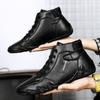 Autumn and Winter New Casual Shoes Leather Shoes High-top Leather Boots Velvet Beanie Shoes Cotton Shoes Genuine Leather Martin Boots Men's Shoes