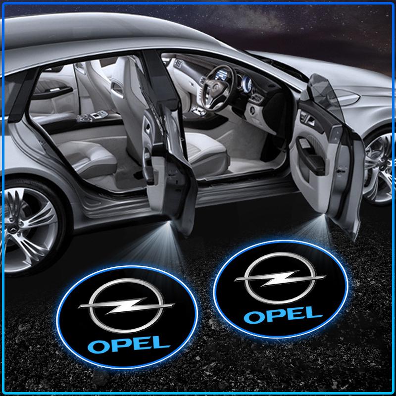 LED Car Door Welcome Lights Laser Projector Wireless Car HD Courtesy Lamp Caps For Opel Astra H G J Insignia Mokka Zafira Corsa Vectra B C D