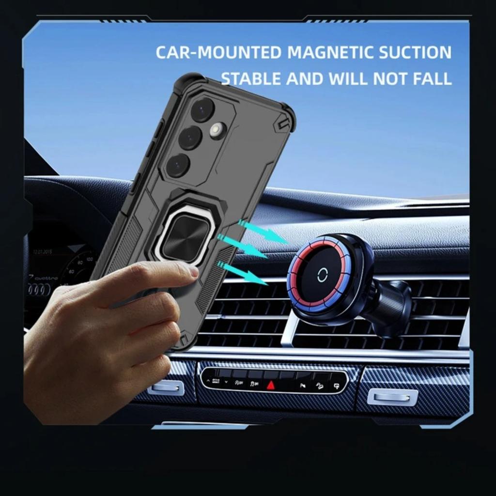 Case for Samsung S25 Ultra S25 Edge Plus Metal Ring Stand Shockproof Cover for Galaxy A56 A36 A26 A16 A06 A55 A35 A25 M16 F06 5G