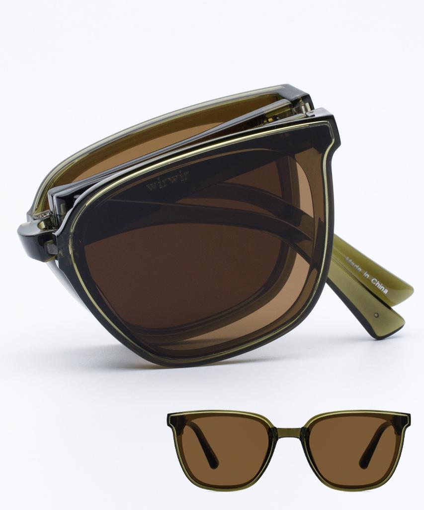 Likkeullou Rc Wirwir Folder Sunglasses Khaki