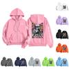Kids Fashion Women's Lightweight Long Sleeve Zipper Hoodie Printed Hoodie With Pockets