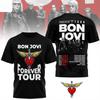 Bon Jovi 2026 Forever Tour Maglietta Unisex Unisex Estiva 100% Cotone Abbigliamento Gotico Top Oversize a Maniche Corte Streetwear Unisex