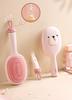Hairbrush with Air Scalp Bear with Cleaning Cushion, Massage, Design, Pink, Women's, Brush, Tangle-Free, Anti-Static