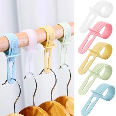 10Pcs High Quality PP Hanger Buckle Windproof Home Clothes Wardrobe Organizer Colorful Rack Holder