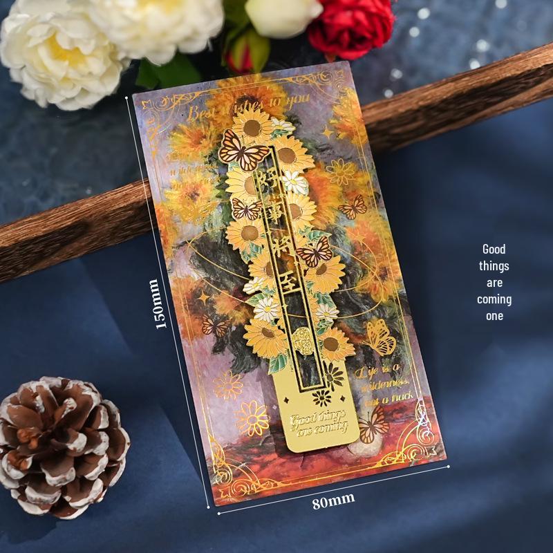 Klassisches chinesisches Metall-Lesezeichen - Belohnung für Grundschüler & Geschenk für Lehrer, Inspiriert von nationalem Stil und Design des Palastmuseums