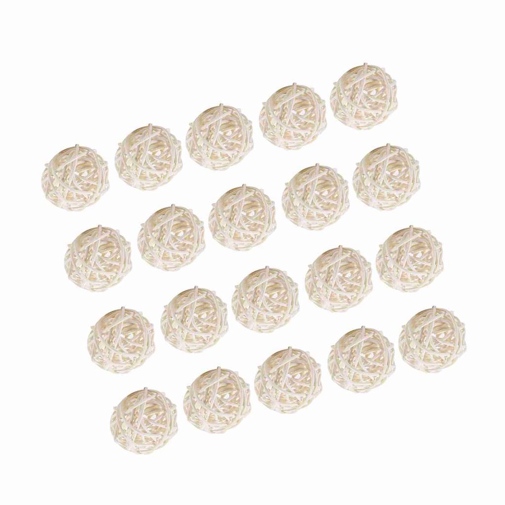 5 Colors 20Pcs Decorative Rattan Balls Ornaments Wedding Christmas Birthday Party Decorations