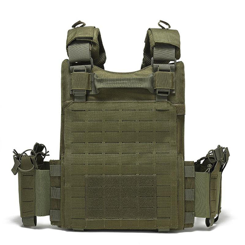 Multi Functional Quick Release Vest Laser Cutting MOLLE Hunting Vest Waterproof and Wear-Resistant Outdoor Training Vest