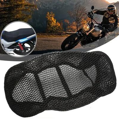 Sommer Kühl 3D Mesh Motorrad Sitzbezug Atmungsaktive Roller Sitzbezüge Kissen Rutschfester Bezug Gitter Schutzpolster