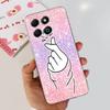 Phone Case for Honor X6b / Honor X6a Plus Transparent Shockproof Soft Cover Love Heart Butterfly Marble Bumper Camera Protection
