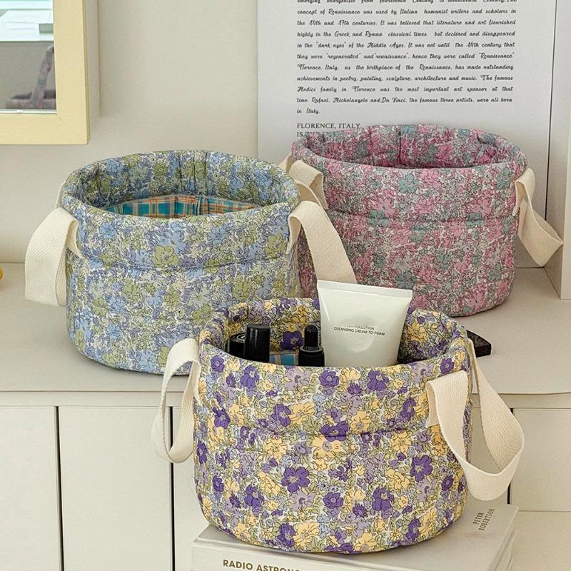 Spring Flower Storage Basket High Beauty Home Fabric Fresh Fragrant Portable Foldable Storage Basket