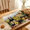 Set de 4/6 Piezas Manteles Temáticos de Vino de Viñedo Toscano Adecuados para Cocinas Domésticas, Comedores, Fiestas y Decoración Interior o Exterior,
