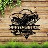 Custom Detachable Reusable Matte Metal Art Wall Decor Double Fish Pattern Mural Ornament