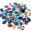 10pcs/Lot 13x18mm Oval Synthetic Turquoise Cabochon Loose Beads Flat Back Cameo Cabochon Spacers For Jewelri Making Wholesale