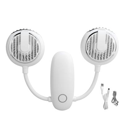 F38 DoubleHead MultiFunction Fan Outdoor USB Charging Foldable Waist Mini Fan for Outdoor