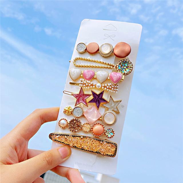 

Корейские прозрачные акриловые заколки для волос с геометрическим рисунком, набор заколок для волос для женщин, модные заколки с цветком, заколки для волос, аксессуары для волос, ювелирные изделия Style 1