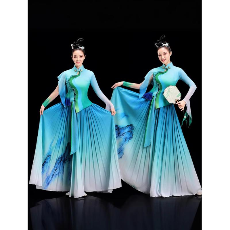 Klassisches chinesisches Tanz-Performance-Kleid für Damen