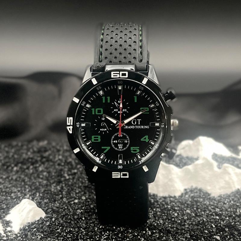 JYL Men's Watch Sports Stitched Silicone Student Strap