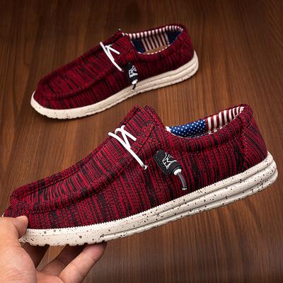 Sapatos de Barco Respiráveis Masculinos Sapatos de Um Pé Mocassins Casuais Sapatos de Armadura Mocassins de Lona Leve com Cadarço Mocassins para Caminhada 2026