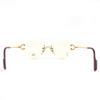 Excellent Cartier Glasses Two Point Rimless Gold bordeaux mens Used