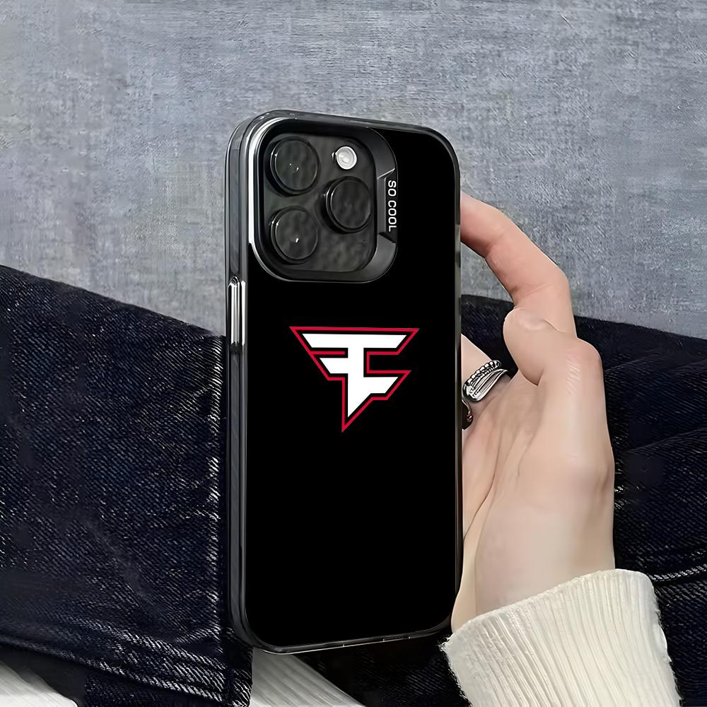C-CSGO Team G2 F-Faze Spirit Phone Case For iPhone 16 13 15 14 12 11 Pro Max Grey Black Matte Laser Metallic Aurora Funda