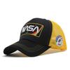 Nasa Embroidery Baseball Cap American Aviation Embroidery Cap Mesh Cap Personalized Embroidery Curved Brim Sun Hat