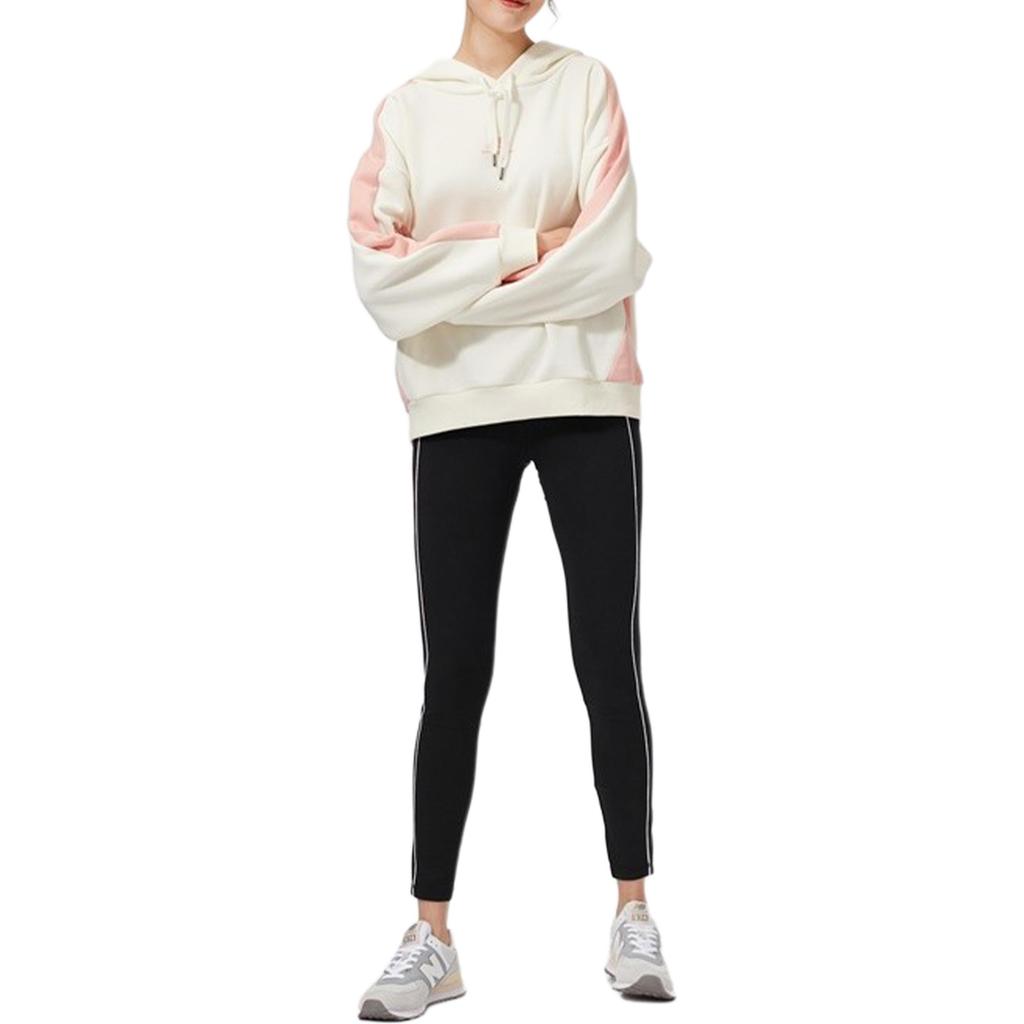 (WMNS) New Balance Colorblock Casual Sports Hoodie White Women's AWT03398-WT