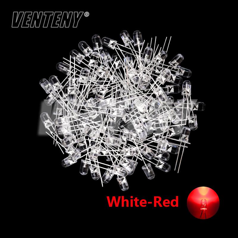 3mm 5mm LED dioda Různé velikosti Sada Bílá Zelená Červená Modrá Žlutá Oranžová F3 F5 LED diody Světelné diody Elektronická sada vzorků