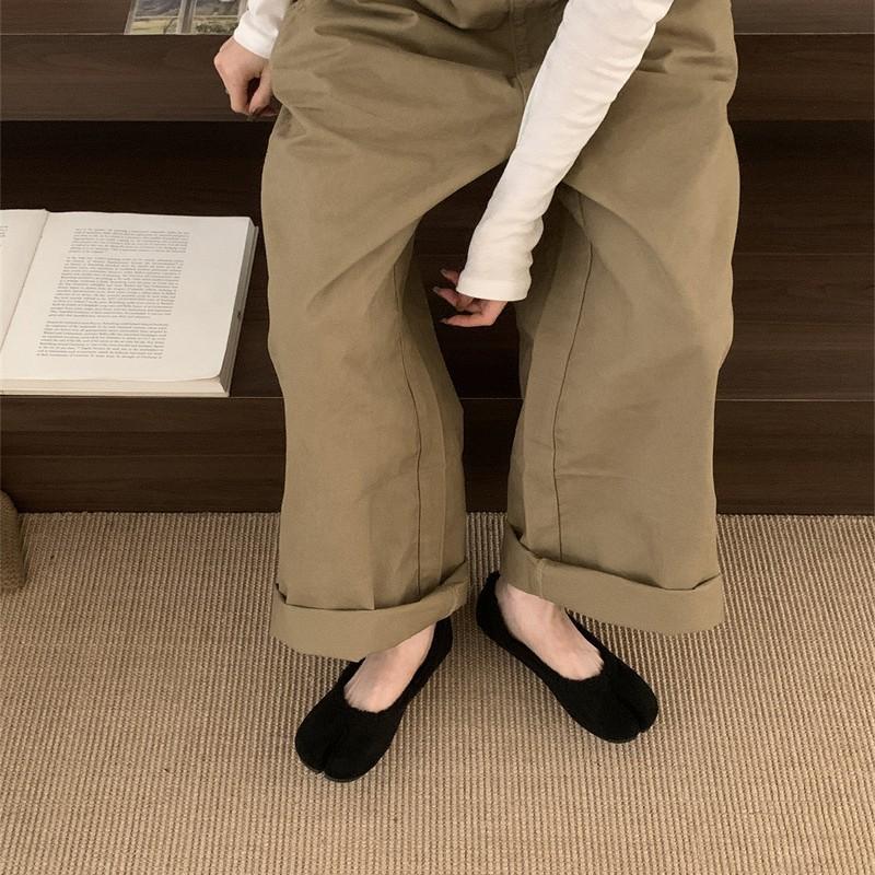 Internet celebrity Mao Mao shoes women wear in autumn and winter 2025 new flat-bottomed one-pedal cotton ladyshoes fashion soft-soled Doudou shoes