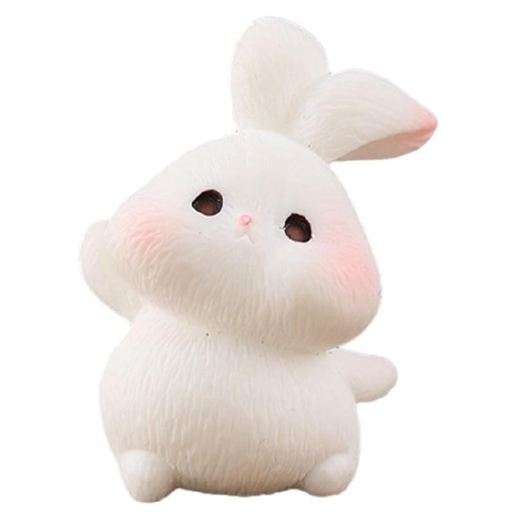 

Cheerful Easter Rabbit Figurine Miniatures Figurine for Gifting and Decor