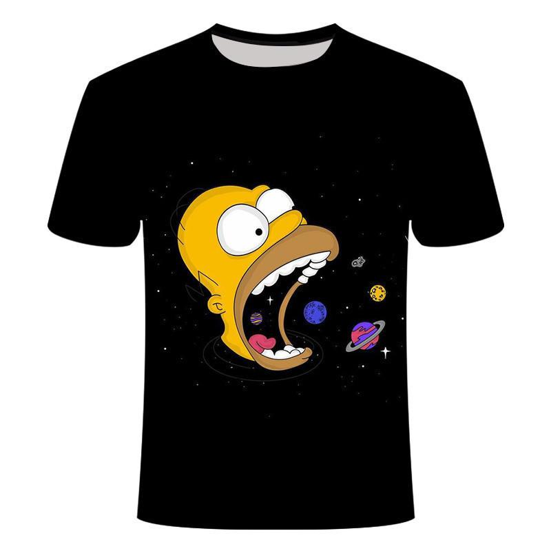Summer Trend: The Simpsons 3D Printed Children's T-shirt Short Sleeve