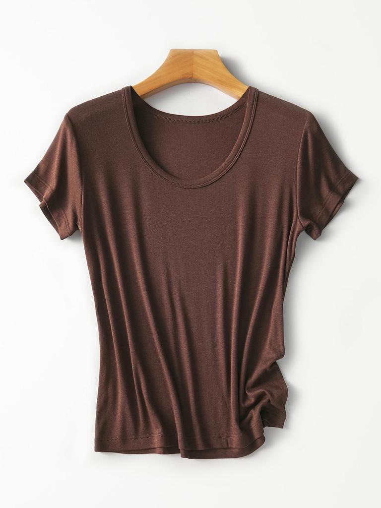 Rong Tai Tencel Wool Ribbed Cooling Slim Fit Tee - Short Sleeve 2026