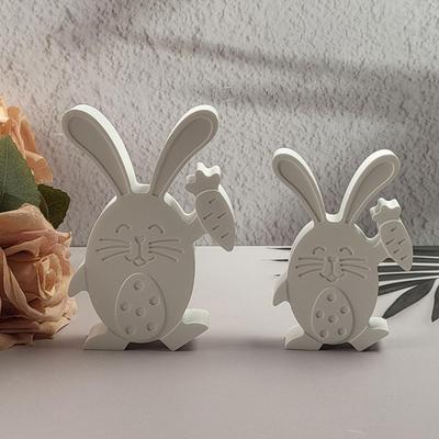 Easter Bunny Mold Cute Non Stick Silicone Figurines Easter Rabbit Mold For Holiday Birthday Party Offices Home Room Desk Desktop