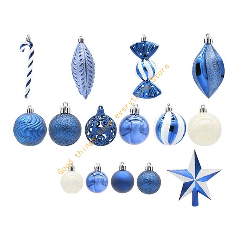 Christmas Balls Set of 40 Plastic Sphere Ornaments Hanging Crafts Decor 55KF