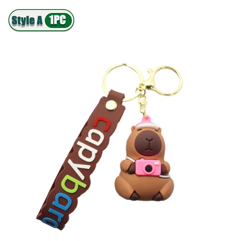 1-20 STÜCKE Niedlicher Capybara Schlüsselanhänger Mode Taschenanhänger Niedliches Tier Schlüsselanhänger Zubehör für Mädchen Kinder Rucksack Dekoration Geschenkidee