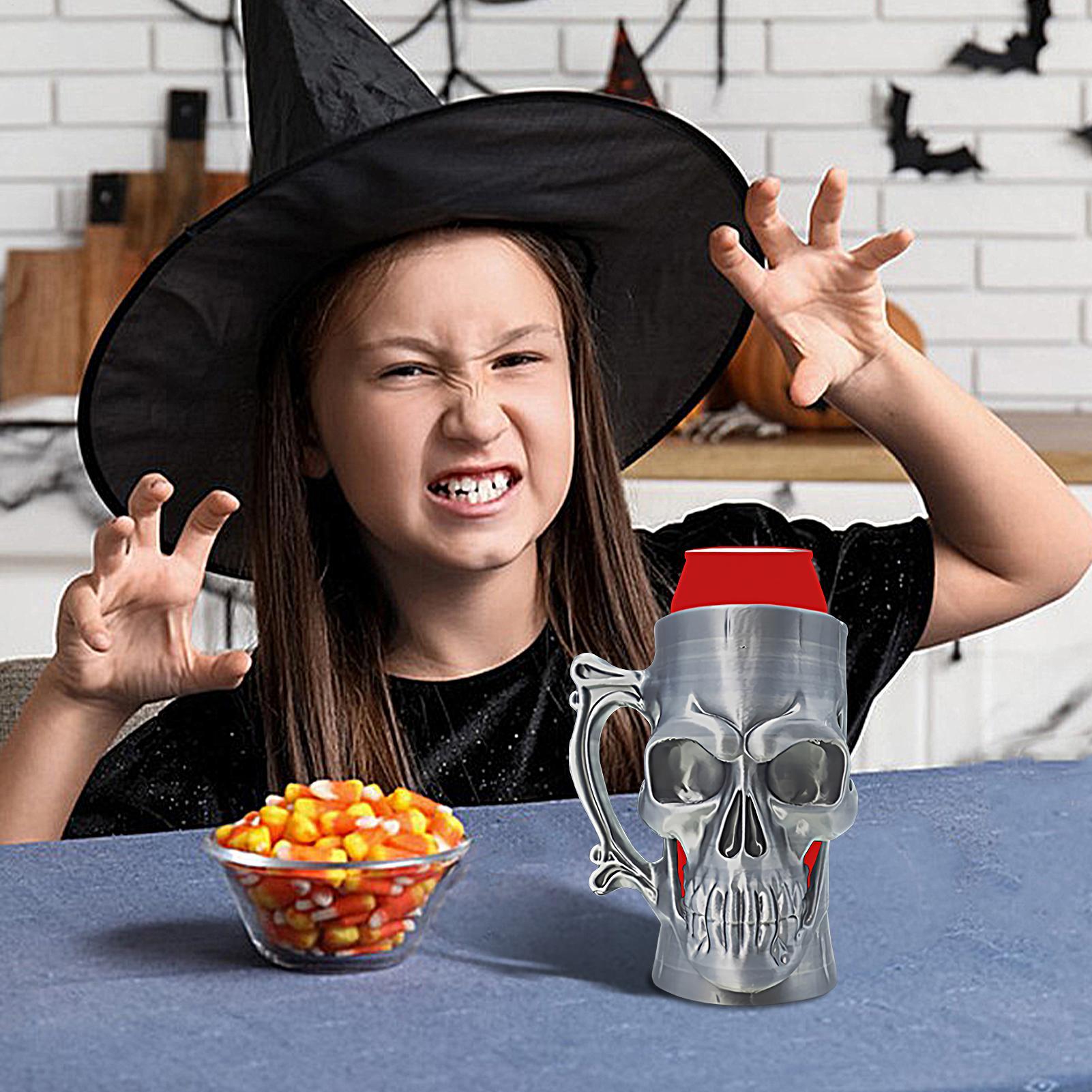 

Beverage Dispenser For Cans Soda Can Holder With Handle Skull Shape Canned Beer Holder For Halloween Dining Room Home Party China Mainland