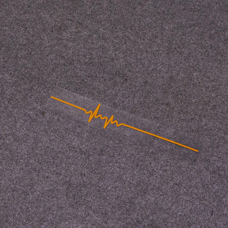 

1/5PCS 40CM Creative Art Dynamic Curve ECG Car Motorcycle Stickers - Reflective Waterproof Glass Decals Decor Stickers 1PC жёлтый