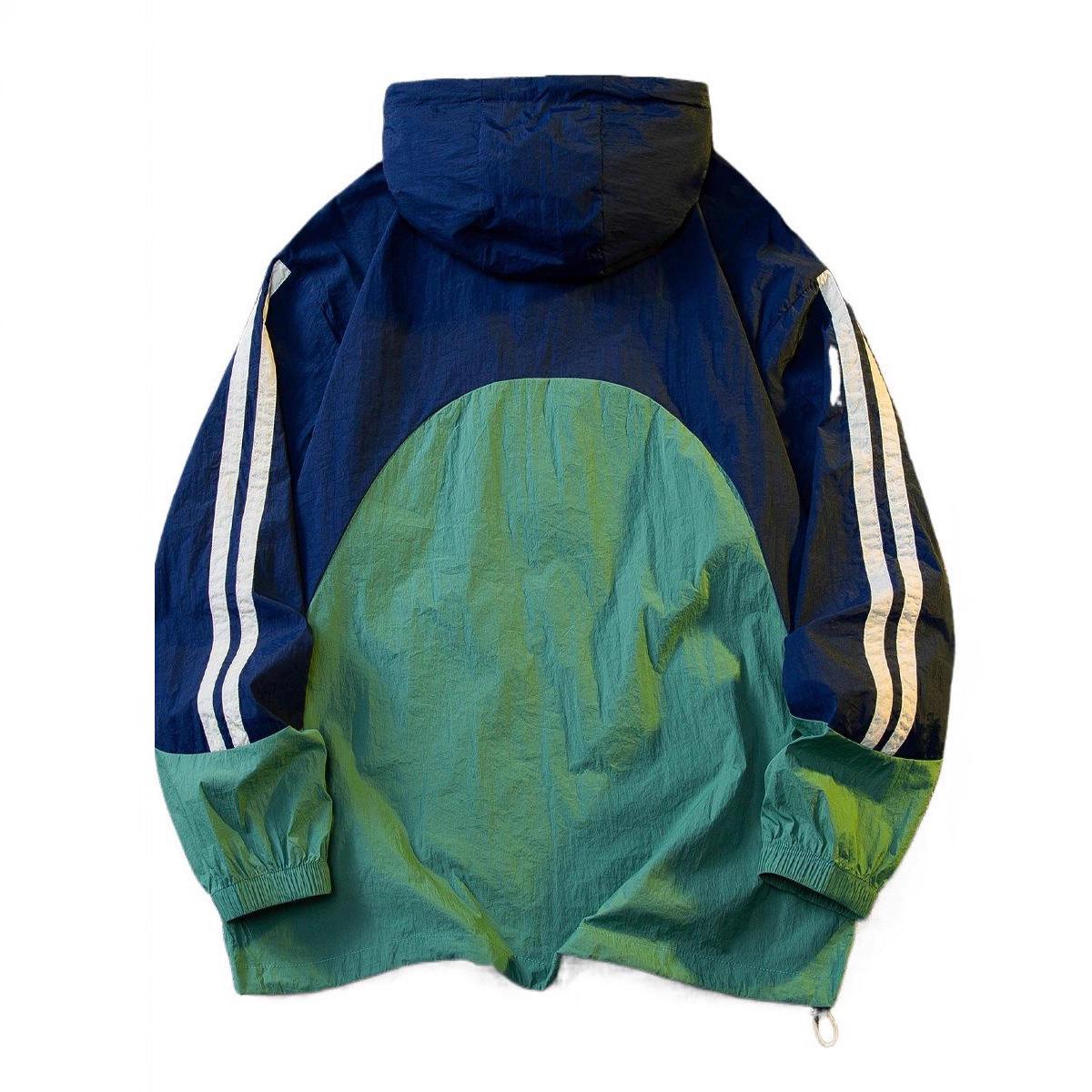 

Men s summer casual light and thin sunscreen jacket splicing jacket men s jacket M