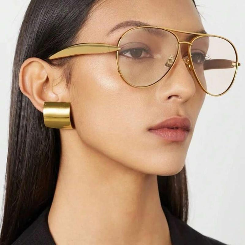 

Large Frame Dual Light Metal Fashion Glasses Retro Personalized Multifunctional for Daily Wear Stylish Eyewear