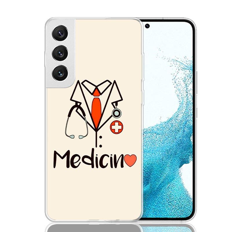Medizin Pflegekraft Arzt Handyhülle Für Samsung Galaxy S25 S24 S23 S22 S21 FE S20 Ultra S10 Plus Kunst Personalisierte Coque Capa S24 S23