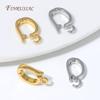18K Gold Plated Enhancer Bail Clasp,D Shape Openable Pendant Connector For Jewelry Making Findings DIY Bracelet Accessories