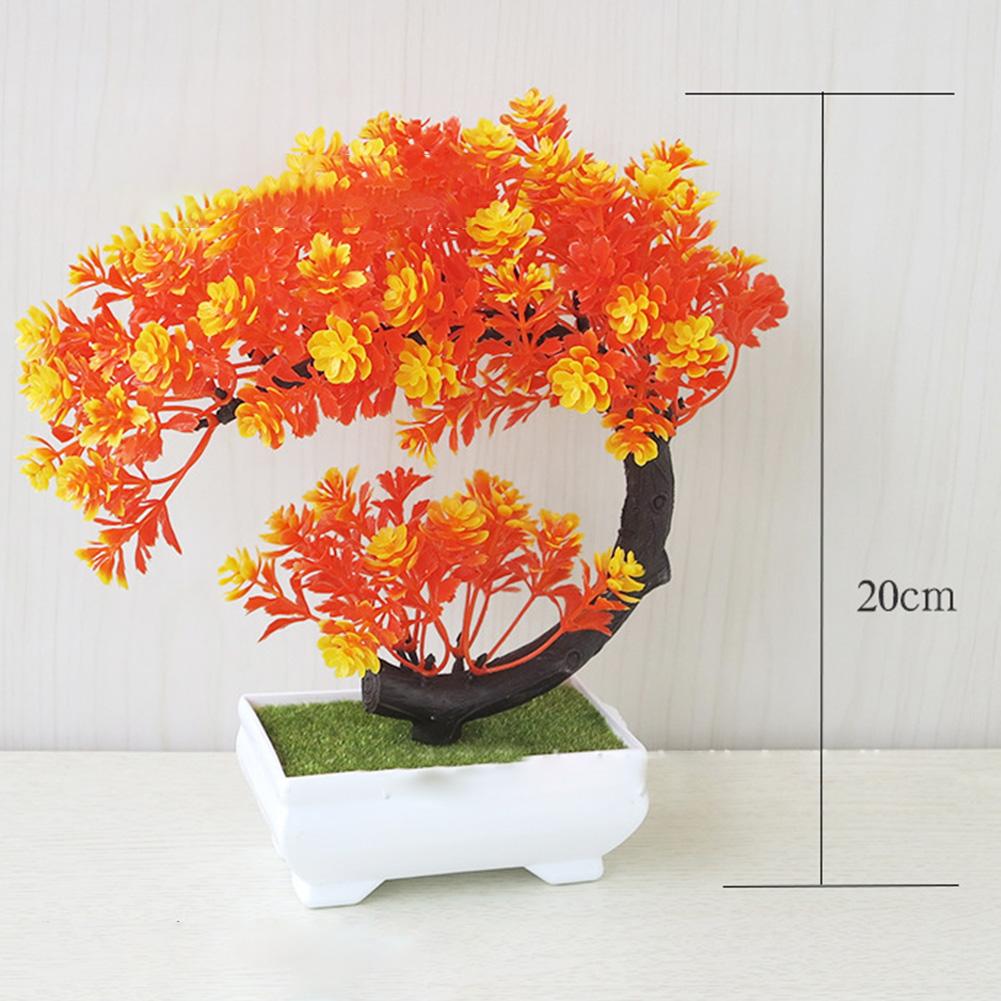 Fogliame Realistico Albero in Miniatura Pianta Artificiale Costruzione in Plastica
