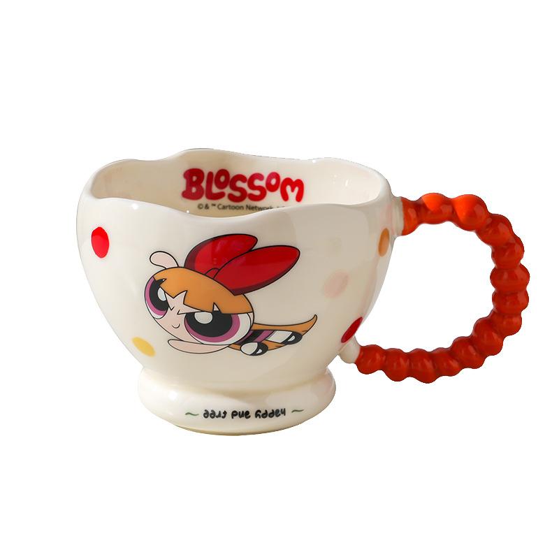 Flying Little Policewoman Ceramic Mug Creative Design Bead Handle Cup Gift For Friends Coffee Cup Gift