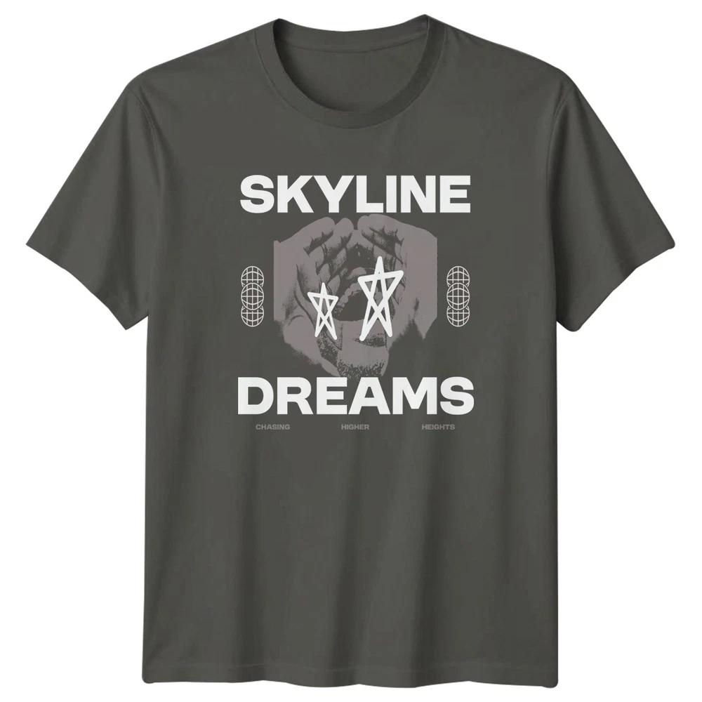 Skyline Dreams Футболка В погоне за более высокими вершинами Мотивационная уличная одежда S