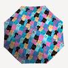 1pc Colorful Cats Pattern Automatic Open/Close Umbrella, Umbrella with cartoon Design, Portable Compact Umbrella for Men & Women, Good Holid