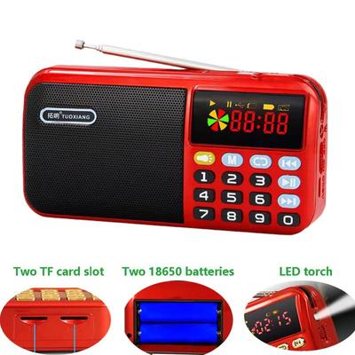 C-803 kahe 18650 aku pesaga ja LED-taskulambiga ja kahe TF-kaardi pesaga kaasaskantav FM-raadio juhtmevaba USB-kõlar